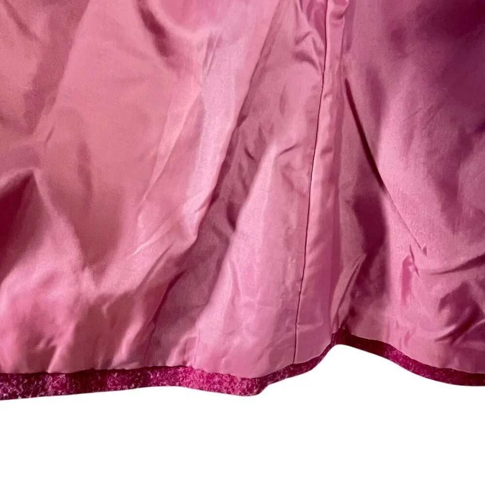 Bespoke Vintage Wool Blazer Youth 12–14 Raspberry Hand Tailored Jacket